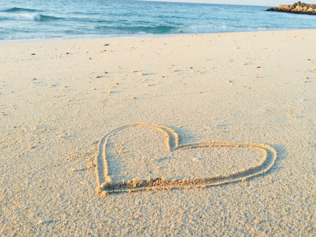 heart on the beach