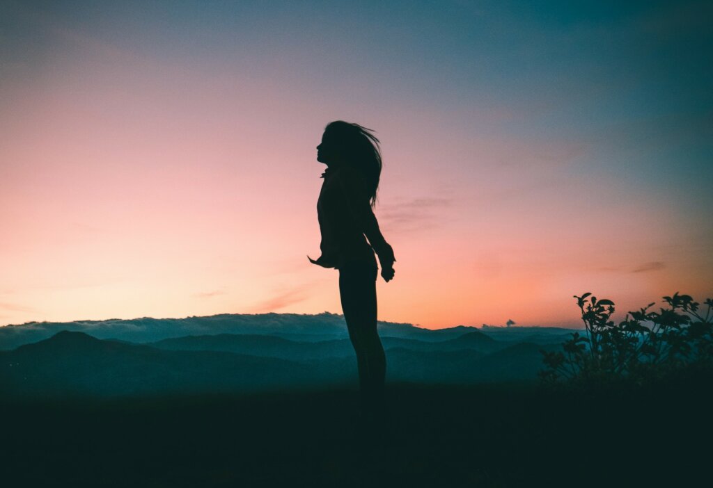 woman jumping